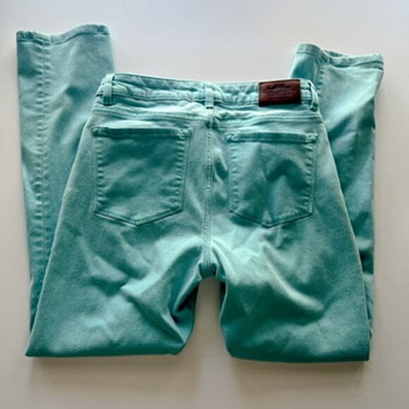 LRL Lauren Jeans Co Turquoise Straight Leg Leather Patch Y2K Women's 6 - Picture 3 of 12
